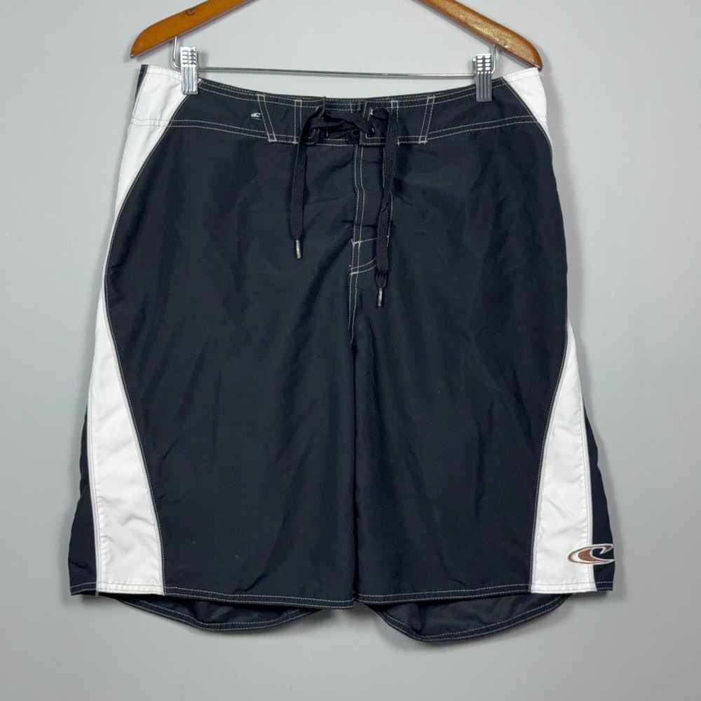 O'Neill Y2K Board Shorts Mens Size 34 Streetwear Black Surf Skate